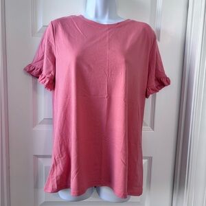NWT Women’s Short Sleeve Tee with Ruffle Details